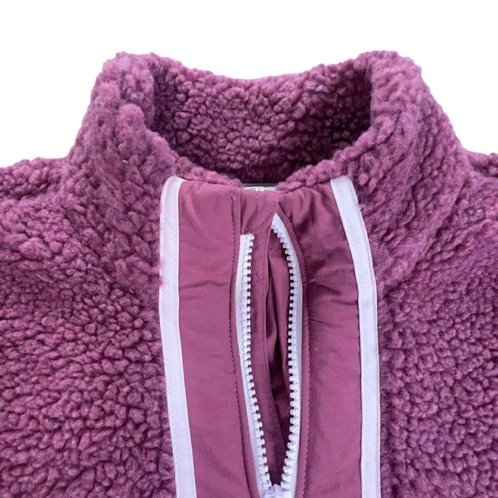 DSG Girls Purple Fuzzy Fleece Full Zip Jacket L (14) NWT WINTER GEAR‎ COAT